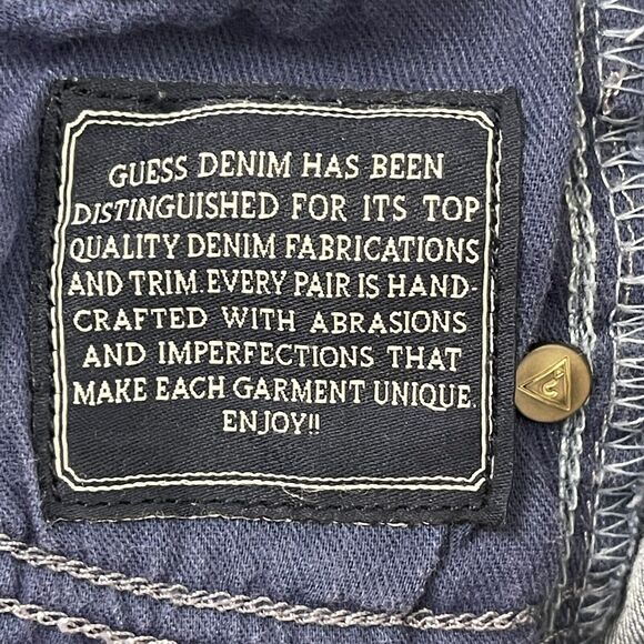 Guess Britney Jeans Womens Size 26 Blue Allover Print Leggings Low Denim - Picture 10 of 14